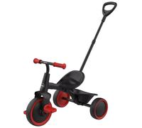 TP Toys Early Fun Trike, 2-Stage Training to Independent Ride, Adjustable Seat, Removable Parent Handle, Safety Belt, Storage Bucket, Ages 24+ Months, Firecracker Red Accents, Max Weight 20kg