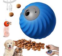 Zoomie Buddy 2.0 - Pet Rolling Feeding Ball, 2 in 1 Dual Modes Smart Touch Cat Toy & Pet Feeder, USB-C Rechargeable, Durable Design, Adjustable Speed, for All Cats (Blue)