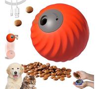 Zoomie Buddy 2.0 - Pet Rolling Feeding Ball, 2 in 1 Dual Modes Smart Touch Cat Toy & Pet Feeder, USB-C Rechargeable, Durable Design, Adjustable Speed, for All Cats (Orange)