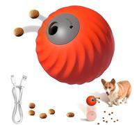 Zoomie Buddy 2.0, Zoomie Buddy Dog Toy, Interactive Dog Toy, Treat Dispensing Dogs Puzzle Toy, Automatic Moving Rolling Feeding Pet Toy, Rechargeable Smart Ball for Small, Medium, Large Dogs (Orange)
