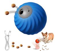 Zoomie Buddy 2.0, Zoomie Buddy Dog Toy, Interactive Dog Toy, Treat Dispensing Dogs Puzzle Toy, Automatic Moving Rolling Feeding Pet Toy, Rechargeable Smart Ball for Small, Medium, Large Dogs (Blue)