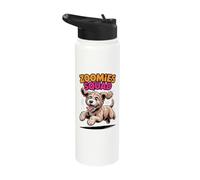 Zoomies Squad Cute Cartoon Comic Crossbreed Labradoodle Stainless Steel Insulated Water Bottle