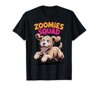 Zoomies Squad Cute Cartoon Comic Crossbreed Labradoodle T-Shirt