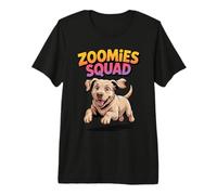 Zoomies Squad Cute Comic Cartoon Puppy Labrador Retriever Premium T-Shirt