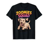 Zoomies Squad Cute Comic Cartoon Puppy Labrador Retriever T-Shirt