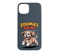 Zoomies Squad Cute Comic Crossbreed Mix Breed Cavapoo Case for iPhone 15 Plus