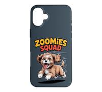 Zoomies Squad Cute Comic Crossbreed Mix Breed Cavapoo Case for iPhone 16 Plus