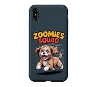 Zoomies Squad Cute Comic Crossbreed Mix Breed Cavapoo Case for iPhone XS Max