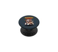 Zoomies Squad Cute Comic Crossbreed Mix Breed Cavapoo PopSockets Adhesive PopGrip