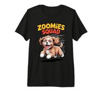 Zoomies Squad Cute Comic Crossbreed Mix Breed Cavapoo Premium T-Shirt