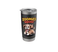 Zoomies Squad Cute Comic Crossbreed Mix Breed Cavapoo Stainless Steel Insulated Tumbler