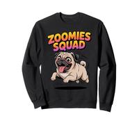 Zoomies Squad Cute Comic Fast Puppy Cartoon Breed Dog Pug Sweatshirt