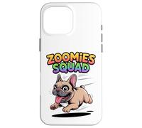 Zoomies Squad Cute Comic Puppy Cool Frenchie French Bulldog Case for iPhone 16 Pro Max