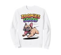 Zoomies Squad Cute Comic Puppy Cool Frenchie French Bulldog Sweatshirt