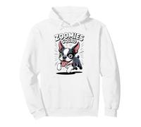 Zoomies Squad Cute Comic Puppy Dog Lover Boston Terrier Pullover Hoodie
