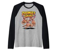 Zoomies Squad Cute Comic Puppy Hungarian Dog Breed Vizsla Raglan Baseball Tee