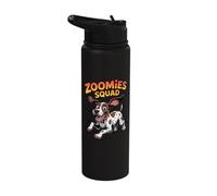Zoomies Squad Cute Fast Cartoon German Shorthaired Pointer Stainless Steel Insulated Water Bottle