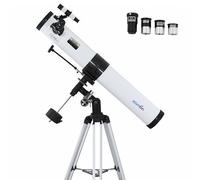 Zoomion Voyager 76/900 EQ reflector telescope - Astronomical Telescope set with tripod, mount and eyepieces for children and beginners of astronomy