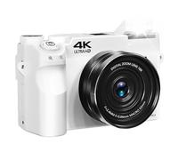 Zoomix Digital Camera, Digital Camera That Syncs To Phone - 4k 75mp, Af Smart Focus, Ultra Hd Cmos Image Sensor, 18x Digital Zoom - Lightweight, Easy To Use (White+64G)