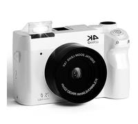 Zoomix Digital Camera Original, Anti-shake Flash Light 16X Digital Zoom 32G Memory Card (White-64GB)