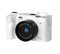 Zoomix Digital Camera, Zoomix Digital Camera 75mp 4K HD Video, 3.0" Screen Ultra HD Sensor & Smart Focus, 18X Digital Zoom, Adjustable Smart Flash for Beginners (White+8GB)