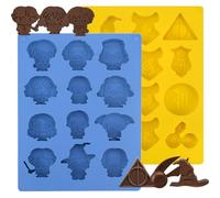 ZOOMPIL Harry Silicone Mould, Harry Silicone Mould Chocolates 2 Pieces, Halloween Candy Moulds, Non Stick and Reusable, for Sweets, Chocolate, Sweets, Jelly, Ice Cubes