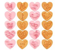 ZOOMPIL Valentine's Day Cookie Mold Set, Cake Cutter Heart Shape Moulds, DIY Cartoon Biscuit Baking Mold, for Valentine Party Wedding Birthday Decoration, 10pcs