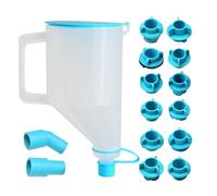 Zoomtools 15Pcs No-Spill Engine Oil Funnel Filler Kit for Automotive with 14 Adapters for Easy Filling, One-Hand Operation