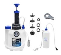 Zoomtools 3L+1L Brake Bleeding Kit Manual Brake Bleeder Automotive Brake Fluid Bleeder with 4 Master Cylinder Adapters Suitable for most European Models Models