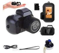 Zoomu Mini Camera Keychain, 1080p Mini Digital Camera Keychain, Retro Camera Keychain, with 8 Filters for Indoor/Outdoor Travel Study Recording with Led Flash Light and Hd Screen (16 GB)