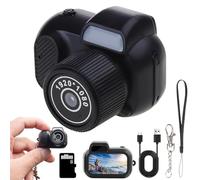 Zoomu Mini Camera Keychain, Mini Keychain Camera, 1080p Nostalgia Retro Digital Camera, Eight Filters, OTG Adapters, 100 Mins Battery Life, with Wristband for Travel Study Recording (64G)
