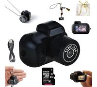 Zoomu Mini Camera Keychain, Mini Keychain Cameras, 1080p HD Minis Retro Cameras with SD Card, 100 Mins Battery Life, Suitable for Carry-On, for Travel (64G)