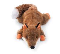 Zoon Brown Plush Fox tug of war Dog Toy with Squeaker