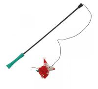 ZOON Cat Toy Nip it 100% Christmas Mouse Tickle Stick Purrfect Christmas Cat Toy