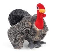 ZOON Dog Toy Squeaker Turkey Gobbles tug of war Plush Fun