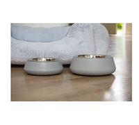 Zoon FloorGrip Bamboo & Stainless Steel Dog Bowl - Sky Blue - Small 17cm