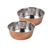 Zoon Set of 2 Dog Food Bowls Pet Dish 14cm Durable CopperCraft