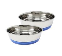 Zoon Set of 2 Dog Food Bowls Pet Dish 14cm Durable Stainless Steel Non Slip