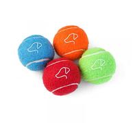 Zoon Squeaky Pooch 5cm Mini Tennis Balls - 4 Pack