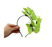 ZOONAI Butterfly Fascinator Headband for Women Girls, Monarch Derby Butterfly Hairband Wedding Party Hair Accessories (Green)