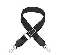 ZOONAI Canvas Crossbody Shoulder Bag Strap Wide Handbag Purse Strap Adjustable Replacement Handbag Belt (Black)