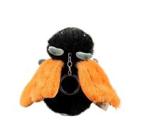 ZOONAI Cute Ladybug Insect Stuffed Plush Keychain for Backpack, Kawai Bee Snail Moth Spider Car Keyring Bag Purse Charm Decoration for Women Girls (Moth)