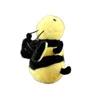 ZOONAI Cute Ladybug Insect Stuffed Plush Keychain for Backpack, Kawai Bee Snail Moth Spider Car Keyring Bag Purse Charm Decoration for Women Girls (Bee)