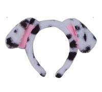 ZOONAI Puppy Dog Ears Headband for Women Girls, Cute Animal Ear Headband Halloween Christmas Party Headwear Hair Accessories (Dalmatian, One Size)