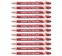 Zoonnis 12 Pcs Personalised Ballpoint Pens with Stylus Tips for Business Personalized Engraved Pen In Bulk for Women Men with Name Text Customised Pen Writing Custom Pen With Black Ink for School