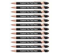 Zoonnis 24 Pcs Personalised Ballpoint Pens with Stylus Tips for Business Personalized Engraved Pen In Bulk for Women Men with Name Text Customised Pen Writing Custom Pen With Black Ink for School