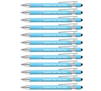Zoonnis 24 Pcs Personalized Ballpoint Pens with Stylus Tips for Business Personalised Engraved Pen In Bulk for Women Men with Name Text Customised Pen Writing Custom Pen With Black Ink for School
