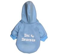 ZoonPark® Dog Clothes, Big Brother Puppy Jumpers Small Dog Pet Teddy Clothes Warm Coat Pets Dogs Puppy Hoodie Winter Clothes Apparel (S)