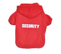 ZoonPark® Dog Clothes,Pet Security Hooded Clothes Dogs Coat Winter T-Shirt Hoodie Costume Apparel for Puppy Small Dogs (L,Back length-34cm, Red)