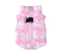 ZoonPark® Pet Cat Dogs Winter Apparel,Dog Cat Warm Soft Light Padded Vest Harness Small Puppy Coat Winter Clothes For Small Medium Dog (M, Light Pink)